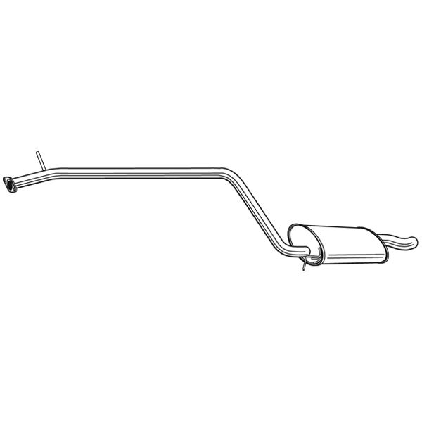 1 silencieux d'échappement arrière Walker 24068