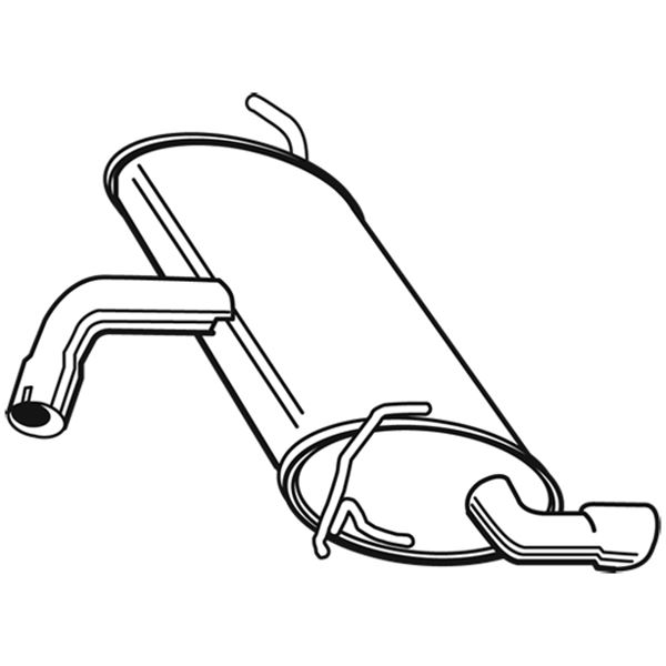 1 silencieux d'échappement arrière Walker 24165