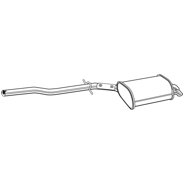 1 silencieux d'échappement arrière Walker 25095