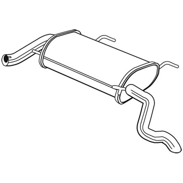 1 silencieux d'échappement arrière Walker 25098