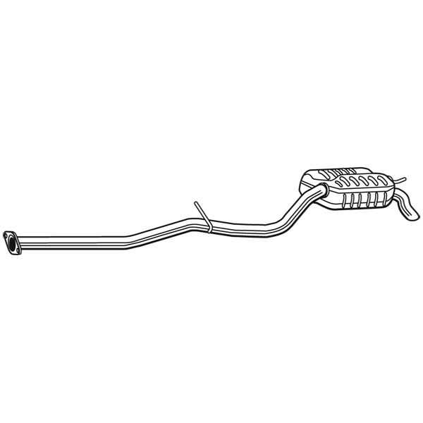 1 silencieux d'échappement arrière Walker 25109