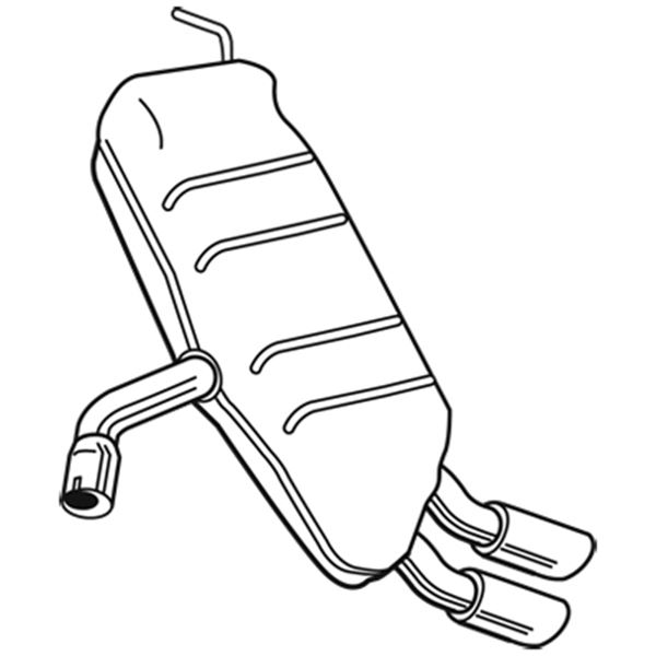 1 silencieux d'échappement arrière Walker 25119