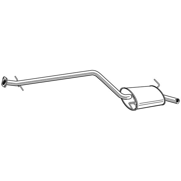 1 silencieux d'échappement intermédiaire Walker 24067