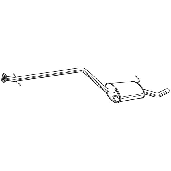 1 silencieux d'échappement intermédiaire Walker 24074