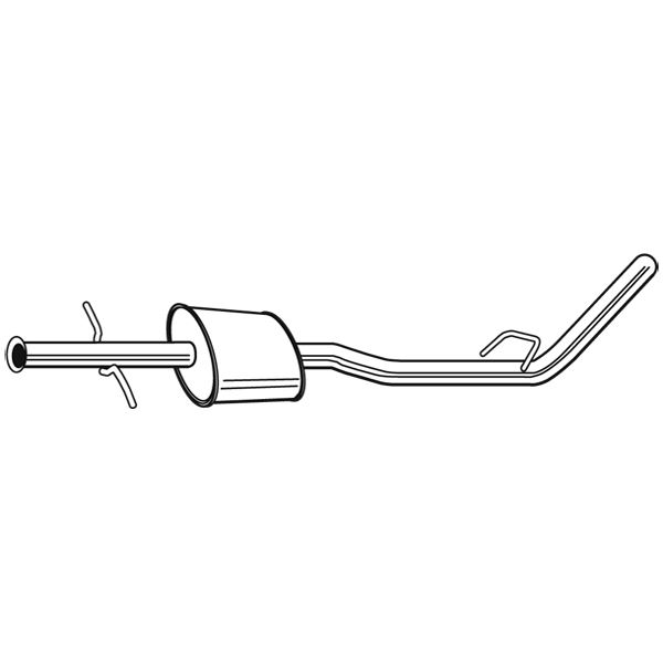 1 silencieux d'échappement intermédiaire Walker 24156
