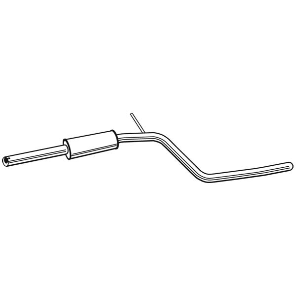 1 silencieux d'échappement intermédiaire Walker 24163