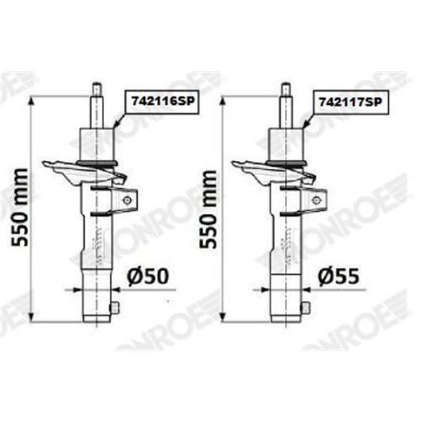 1 amortisseur avant Monroe 742116SP