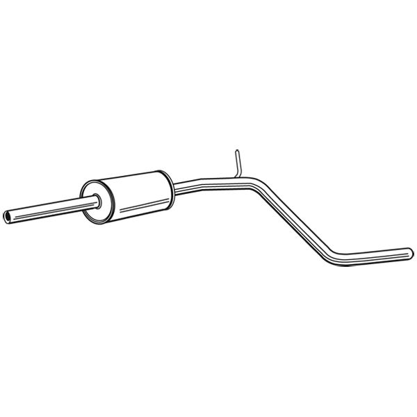 1 silencieux d'échappement intermédiaire Walker 24207