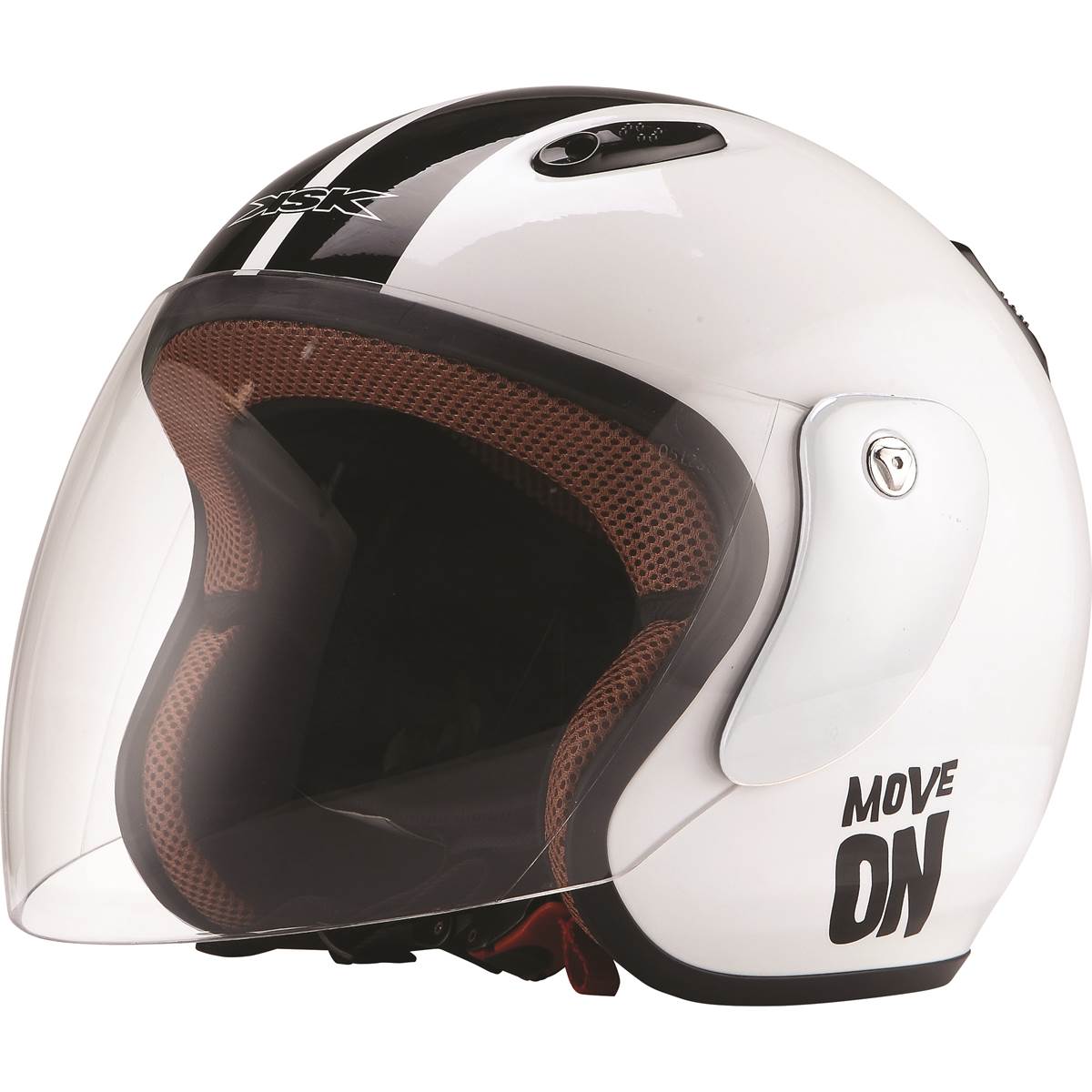 Casque Moto Jet Move On Blanc Taille Xl Ksk