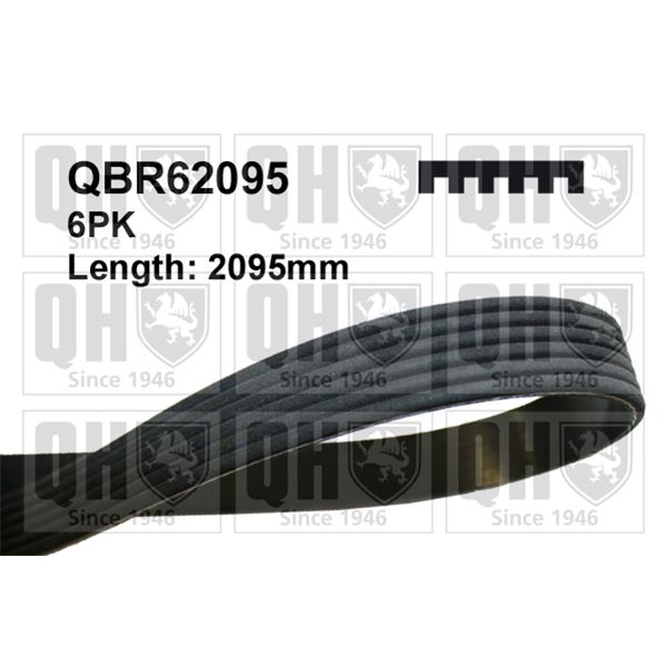 1 courroie d'entrainement Quinton Hazell QBR62095