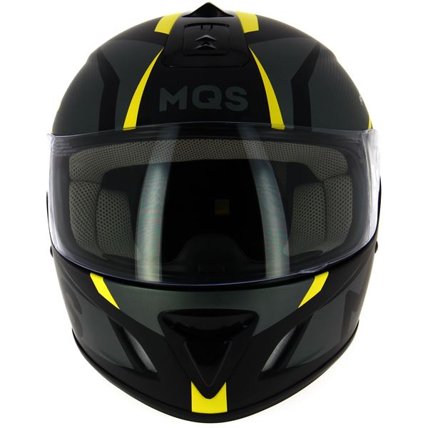 Casque moto scooter Intégral Graphic noir jaune MQS taille L