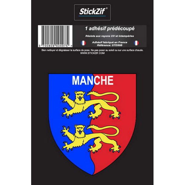 1 ADHÉSIF "DÉPARTEMENT" BLASON MANCHE