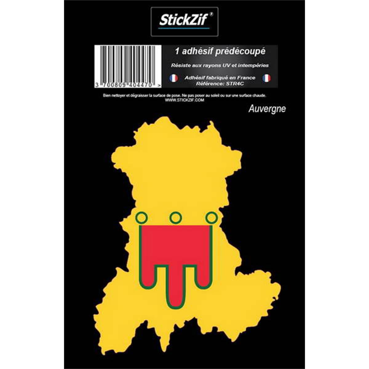 Adhésif "région" Carte Auvergne