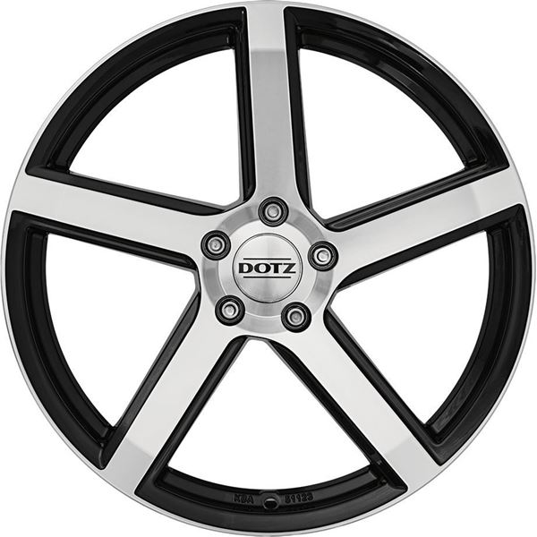 Jante alu Dotz 17 pouces Noir Mat / Face Miroir