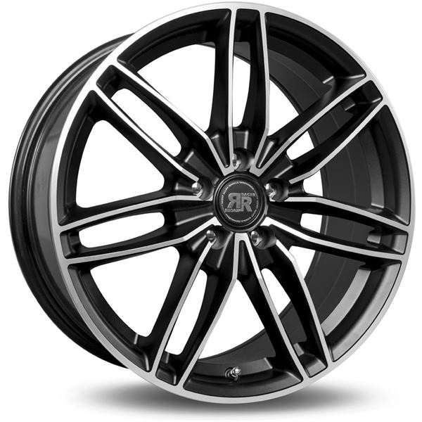 Jante alu Racer 16 pouces Noir Satin Face Polie