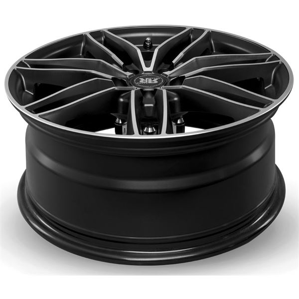 Jante alu Racer 16 pouces Noir Satin Face Polie