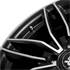 Jante alu Racer 16 pouces Noir Satin Face Polie