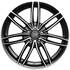Jante alu Racer 16 pouces Noir Satin Face Polie