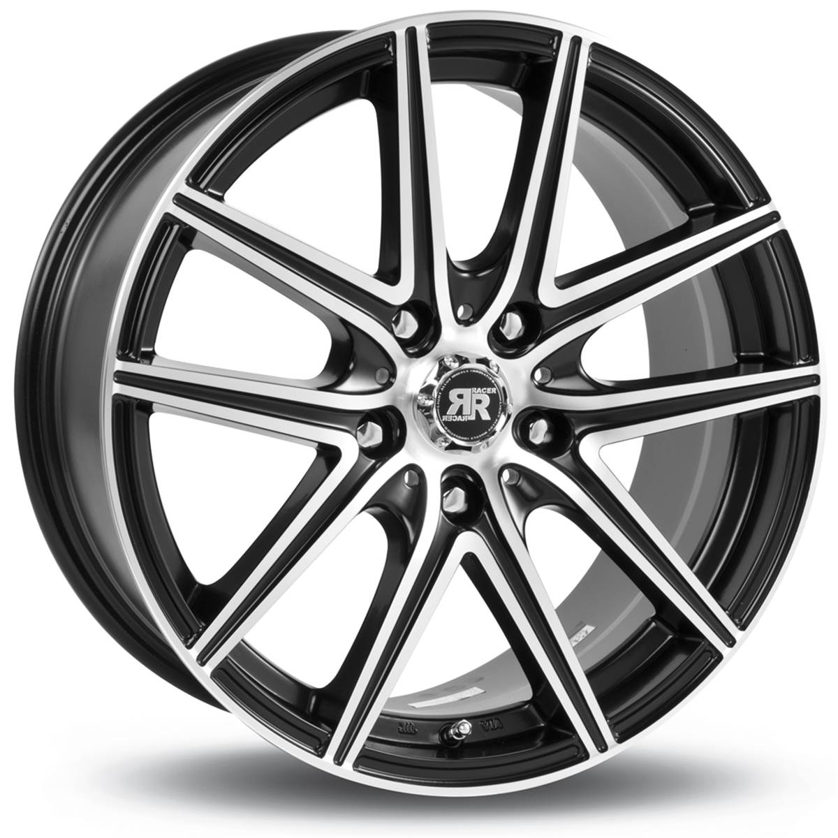 Jante Aluminium Racer 16 Pouces Noir Satin Face Polie