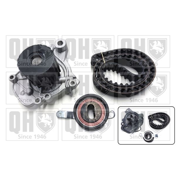 1 kit de distribution + 1 pompe à eau Quinton Hazell QBPK4651
