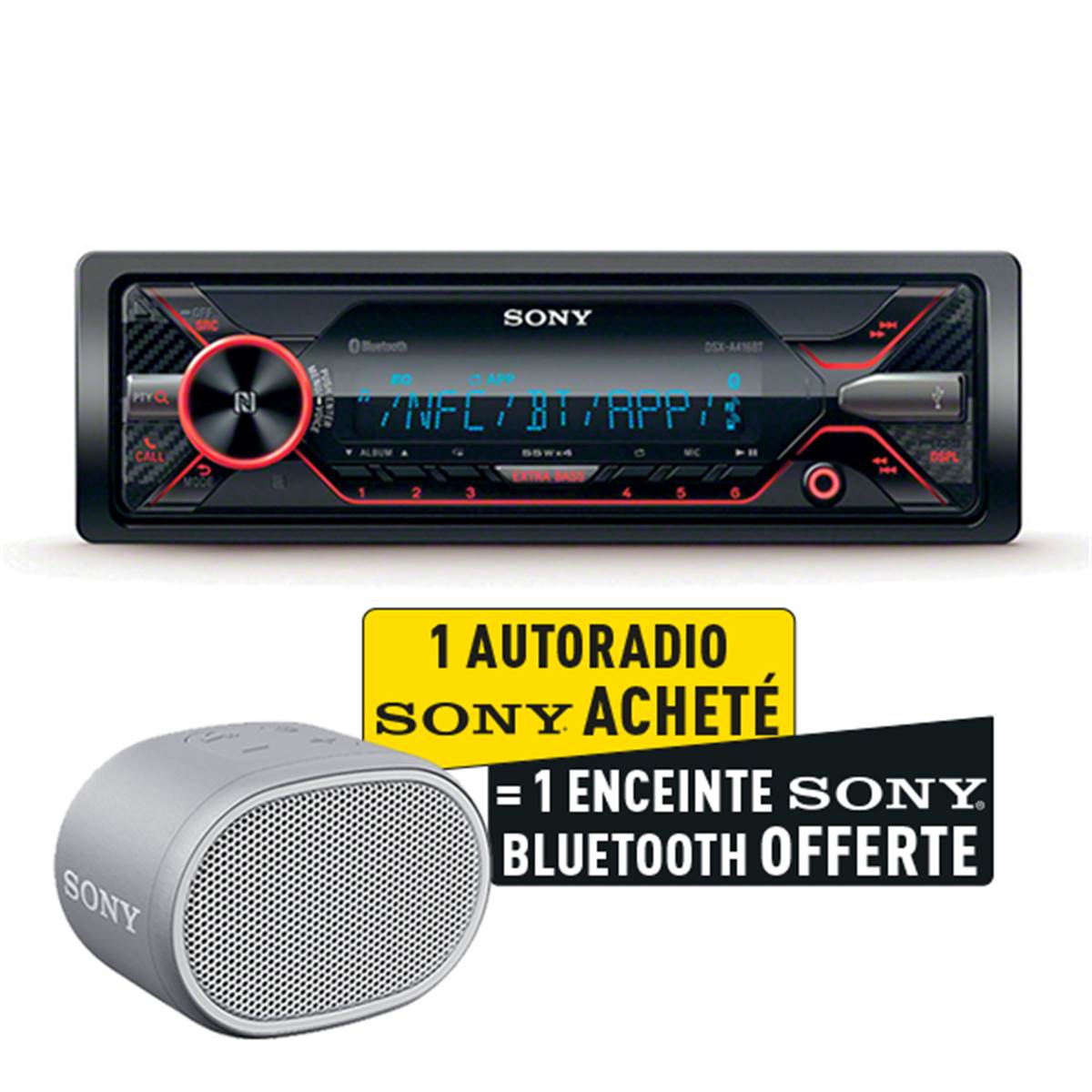 Autoradio Sony Dsx-a416bt + Enceinte Bluetooth Offerte !