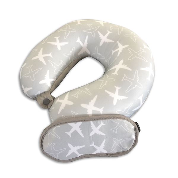 Cale-nuque et masque de nuit Happy Trip Planes