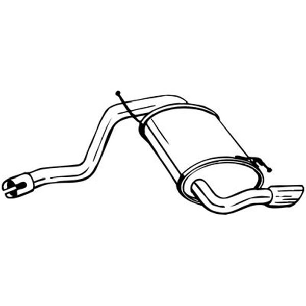 1 silencieux d'échappement arrière Bosal 200181