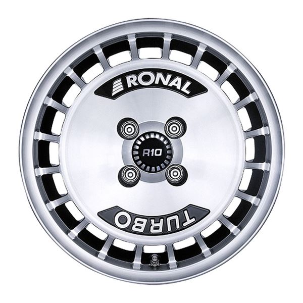Jante aluminium Ronal 15 pouces Noir Brillant Face Polie