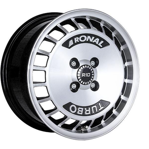 Jante aluminium Ronal 15 pouces Noir Brillant Face Polie