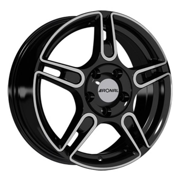 Jante aluminium Ronal 15 pouces Noir Brillant Face Polie