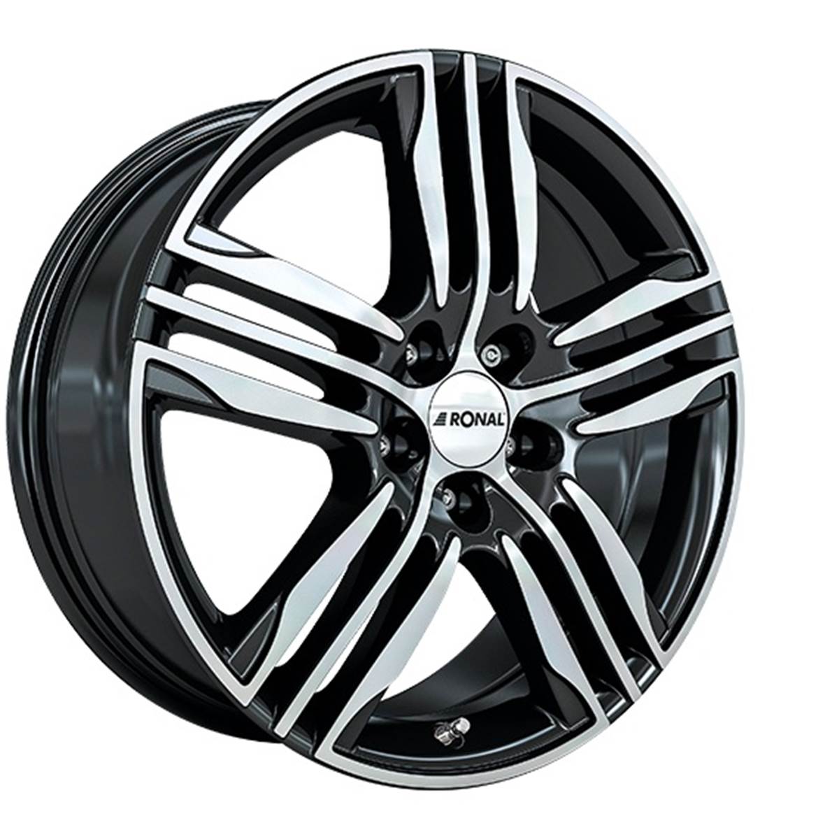 Jante Aluminium Ronal 17 Pouces Noir Brillant Face Polie