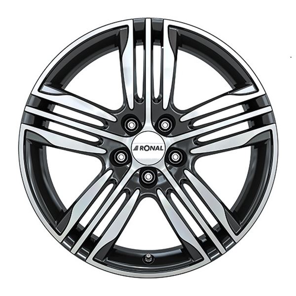 Jante aluminium Ronal 18 pouces Noir Brillant Face Polie