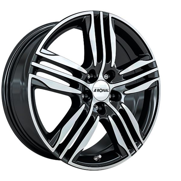 Jante aluminium Ronal 19 pouces Noir Brillant Face Polie