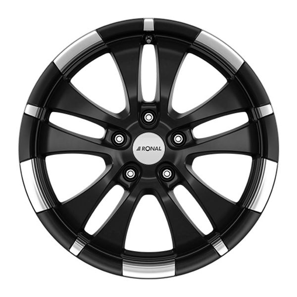 Jante aluminium Ronal 18 pouces Noir Mat Bord Poli