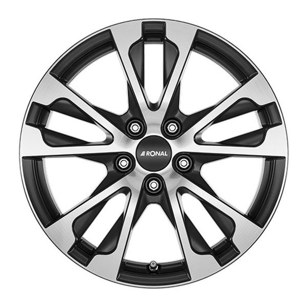 Jante aluminium Ronal 17 pouces Noir Mat / Face Miroir
