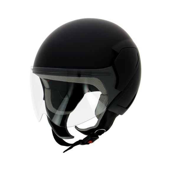 Casque jet uni noir MQS T.L