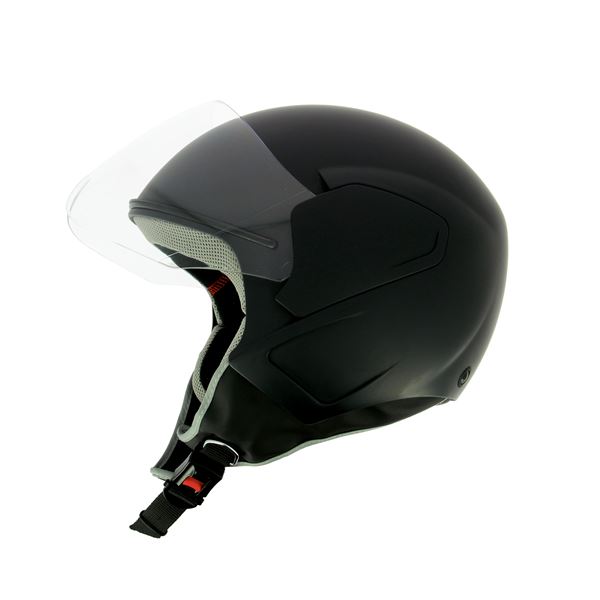 Casque jet uni noir MQS T.L