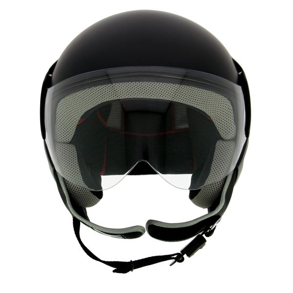 Casque jet uni noir MQS T.L