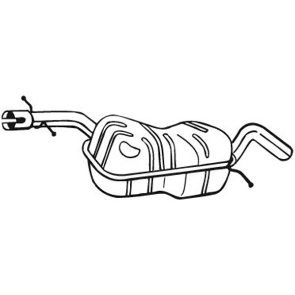 1 silencieux d'échappement intermédiaire Bosal 220013
