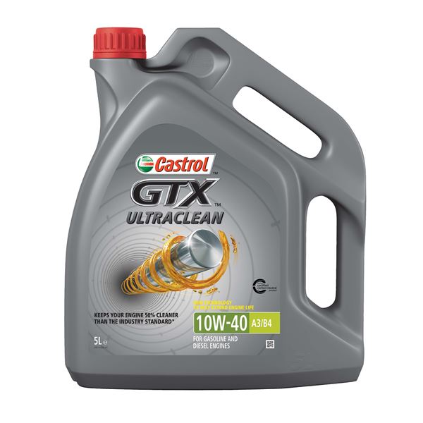 Huile moteur CASTROL GTX Ultra Clean A3/B3-B4 Essence/Diesel 10W40 5L