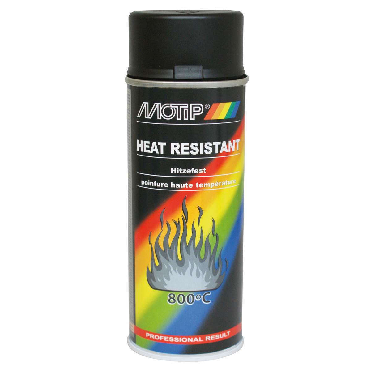 Aérosol Peinture Haute Température Anthracite Motip 400 Ml