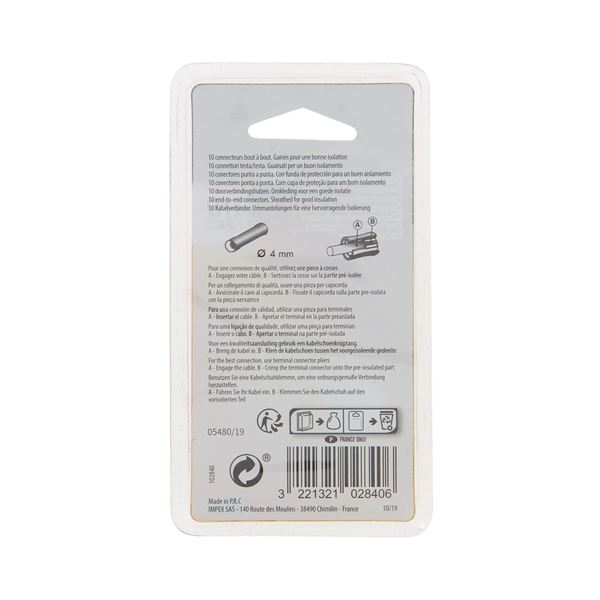 Connecteur bout à bout bleu XLTECH x10