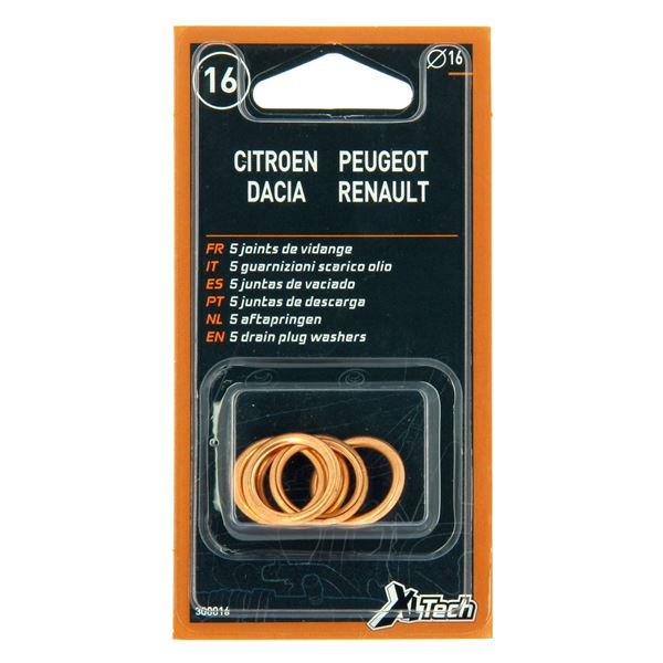 5 Joints de vidange CUFA 16 mm XLTECH