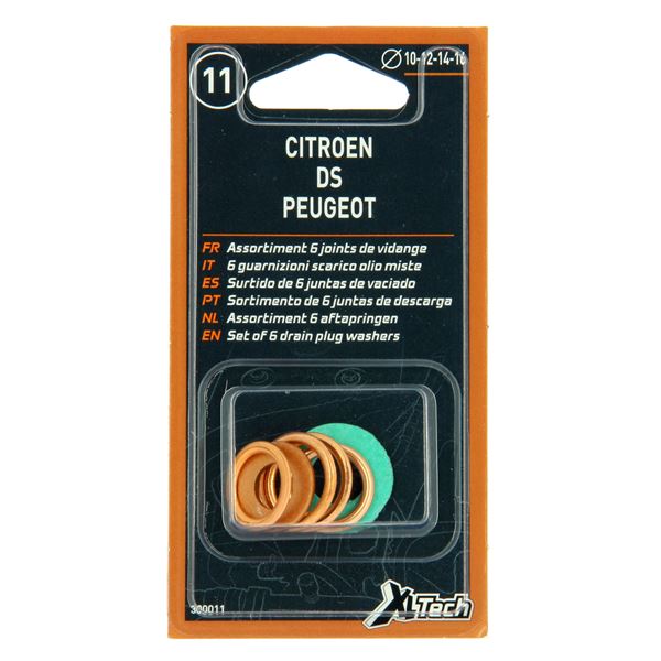 6 Joints de vidange PSA 10-14-16 mm XL TECH
