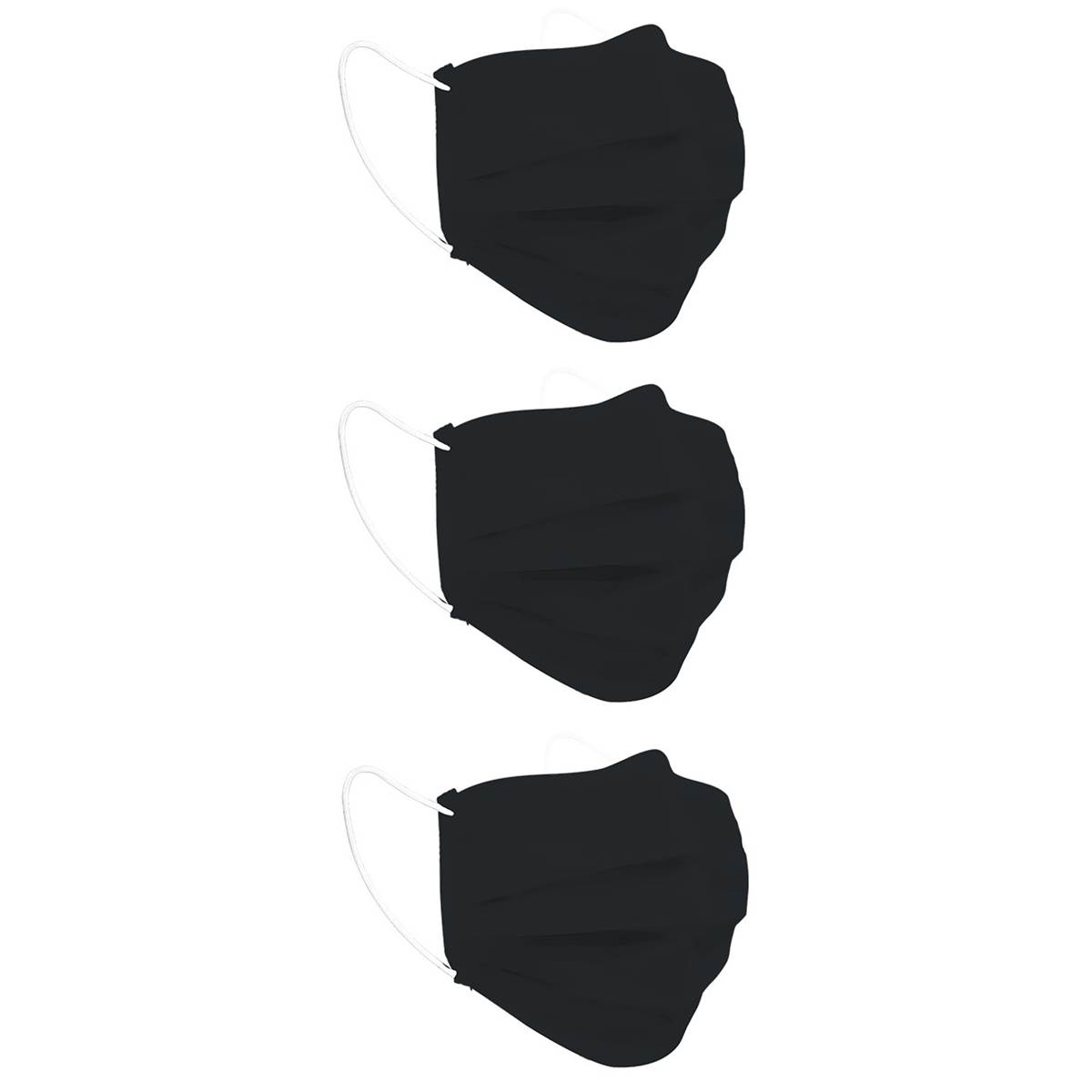 3 Masques Alternatifs Tissu Lavables & Réutilisables - Coloris Noir