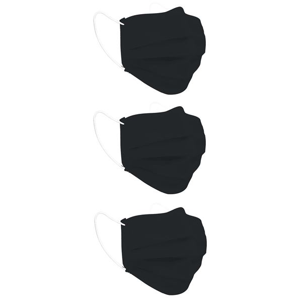 3 masques alternatifs tissu lavables & réutilisables - Coloris Noir