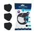 3 masques alternatifs tissu lavables & réutilisables - Coloris Noir