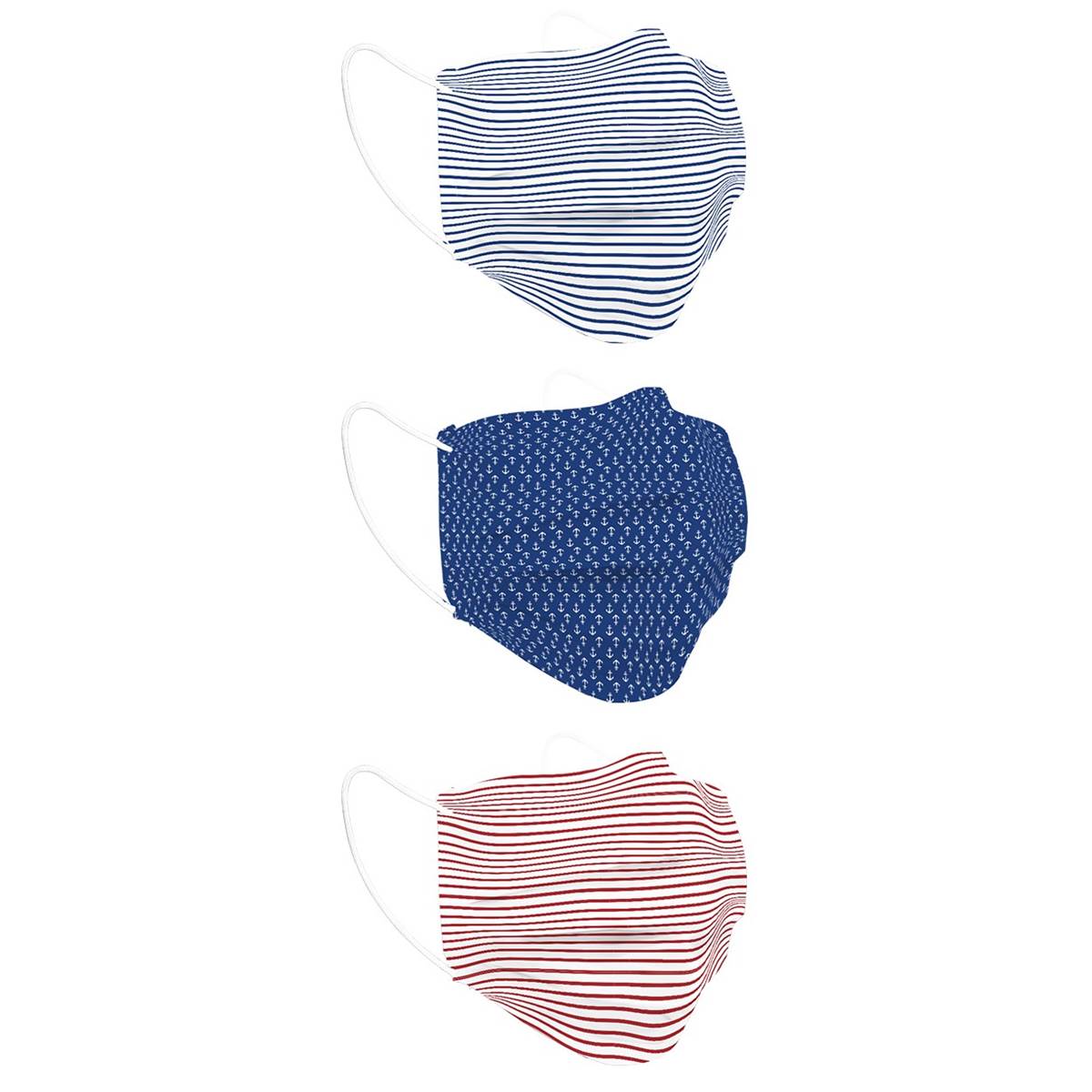 3 Masques Alternatifs Tissu Lavables & Réutilisables - Collection Mer