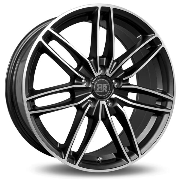 Jante aluminium Racer 18 pouces Noir Satin Face Polie