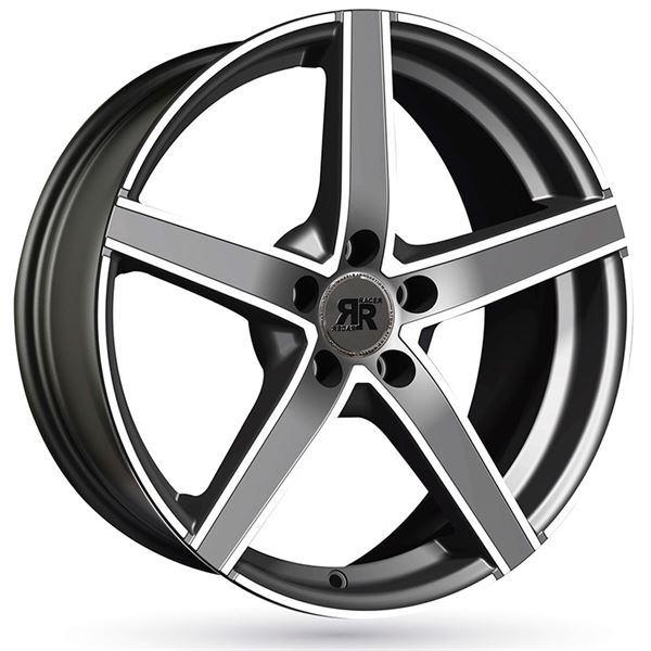 Jante aluminium Racer 15 pouces Gris Face Polie